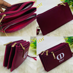 Clutch hand bags amazing 8 coloer avalible 6 pockets 4 zipper LUXURY WALLAT with long chain